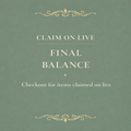 Claim on Live – Final Balance